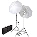 CowboyStudio Photography & Video Portrait Umbrella Continuous Triple Lighting Kit