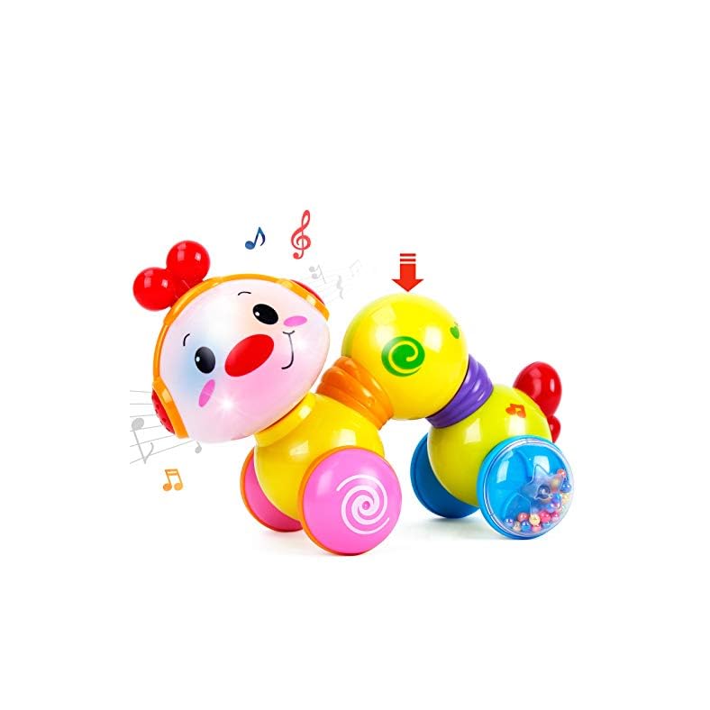 Baby Toys 6 to 12 Months – Musical, Light up, Press and Go 6 Month Old Baby Toys 12-18 Months Crawling Toys for Babies…