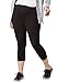 Woman Within Women's Plus Size Petite Stretch Cotton Capri Legging - 1X, Black
