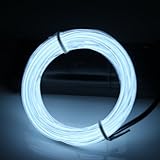 Lerway White Light 3M 10 Colors Tron Neon Glowing Electroluminescent Wire EL Wire with Transformer