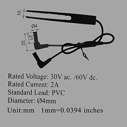 uxcell 1 Pair AC30V/DC60V 2A SMD Chip Test Clip Meter Lead Probe Multimeter Tweezer Capacitor Resistance