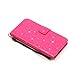 Nexus 6P Case,Huawei Nexus 6P Wallet Case,Phezen Beauty Luxury Bling Crystal Rhinestone Diamond Embossed Flower Butterfly PU Leather Flip Stand Wallet Case Card/Cash Slots for Huawei Nexus 6P,Hot Pink