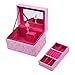 Smonet Musical Jewelry Box, Ballerina Girl's Jewel Storage Case, Twinkle Twinkle Little Star Tune, Pink