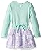 Youngland Girls' Mesh Tutu Mini Dress with Knit Nordic Print Legging