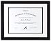 Golden State Art, Document/Photo Wood Frame for Document & Certificates, Real Glass (11x14 Frame for 8.5x11, Black with White Over Black Double Mat) primary