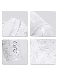 YFFUSHI - Vestido para hombre, 1 botón, 2 piezas, color blanco