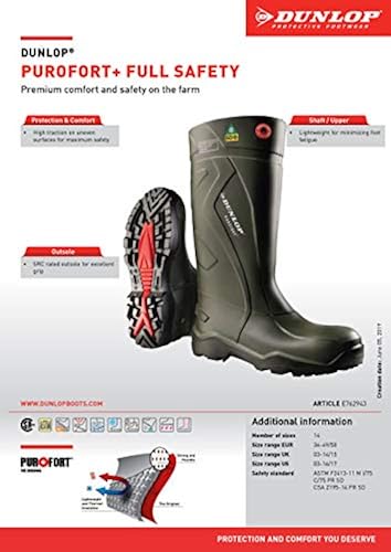 Dunlop Protective Footwear E76294315 Purofort Full Safety Boots