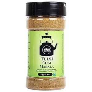 Urban Platter Chai Masala, Tulsi (Basil), 70g / 2.4oz [Spice Blend for Extraordinary Tea Experience, Taste Enhancer]