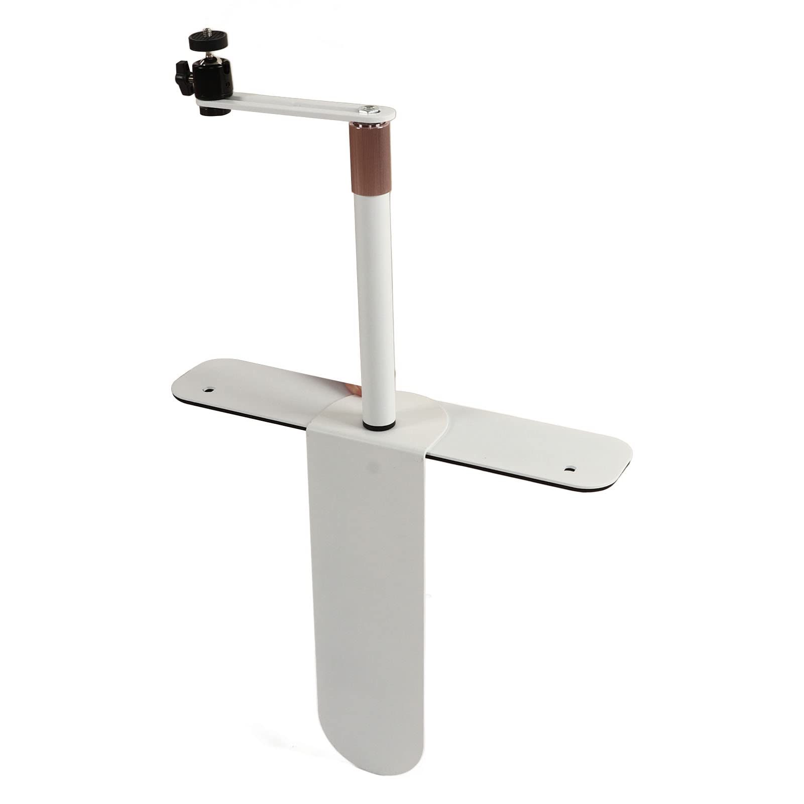 Projector Stand, 24‑40cm Adjustable Height Portable Bedside Sofa Wall Projector Mount Holder with 1/4in Thread, 360° Rotation and 90° Tilting (White)