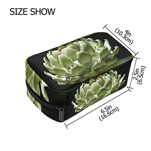 Artichoke Orchard Vegetable Makeup Bag Organizer Portable Cosmetic Pouch Handbag With Zipper For Women Purse