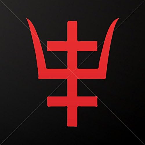 Decal Stickers Ancient Cross Decoration Motorbike Bicycle Ve Red (4 X 3.44 Inches)