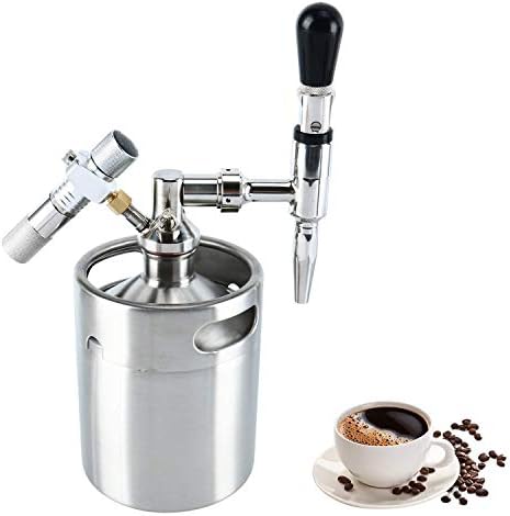 YaeBrew 64 Oz Mini Stainless Steel Homebrew Coffee Keg System Kit, Nitro Cold Brew Coffee Maker 64 Ounce, Best Gift for Coffee Lovers DIY