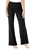 Roamans Women's Plus Size Tall Ponte Bootcut Knit Pants