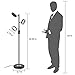 SUNLLIPE 3 Light Floor Lamp, Tree Floor Lamp Adjustable, 60 Inch 21W Modern Sturdy Standing Lamp Uplight for Living Room, Bedroom and Office-Jet Black