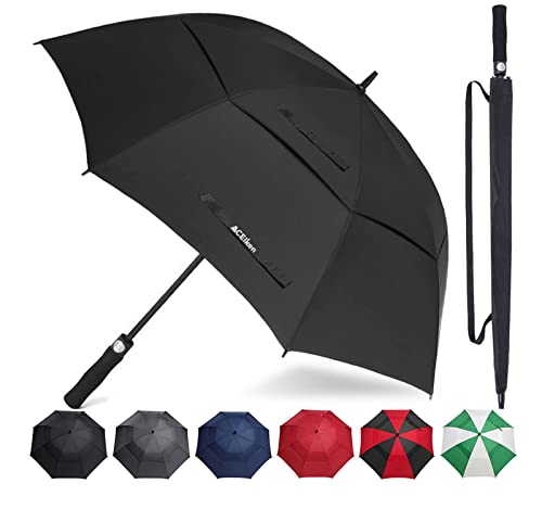 ACEIken Regenschirm Groß XL/68 inch Sturmfest, Automatisch Öffnend,Schwarz