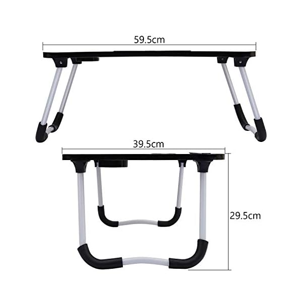 Laptop-Bed-TablePortable-Lap-DeskNotebook-Stand-Reading-HolderNotebook-Table-Dorm-Desk-with-Foldable-Legs-Cup-Slotfor-Eating-BreakfastReadingWatching-Movie-on-BedSofa-Black Laptop Bed Table,Portable Lap Desk,Notebook Stand Reading Holder,Notebook Table Dorm Desk with Foldable Legs & Cup Slot…