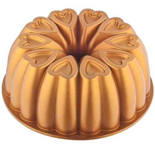 MIENCA Heart Shape Aluminum Cake Pan, NonStick, Valentine's Day Gift