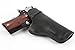 The Defender Leather IWB Holster - Fits Most 1911 Style Handguns - Kimber - Colt - S & W - Sig Sauer - Remington - Ruger & More - Made in USA - Black Left Handed