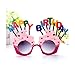 OULII Happy Birthday Glasses Birthday Party Glasses Novelty Glasses Cake Glasses Funny Costume Glasses Photo Booth Props