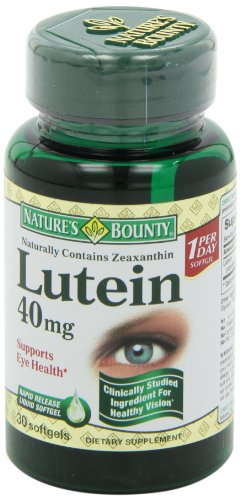 image for Nature's Bounty Lutein Pills, Eye Health Supplements and Vitamins, Sup