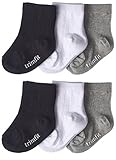 Trimfit Baby Boy Rib Textured Non-Skid Booties 6-Pack