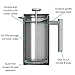 Coffee Gator French Press Coffee Maker 34oz, Double Insulated Stainless Steel Brewer plus Travel Jar Canister, Portable Hot Cold Brew for Coffee Bar Accessories Kitchen Camping, Silver