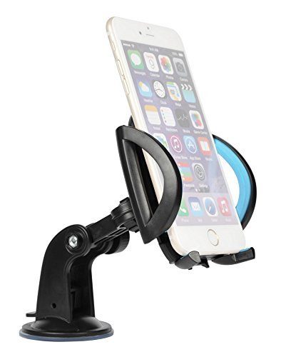 Universal Car Mount Holder Windshield Cell Phone Cradle Stand (red) (blue)