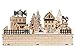 Clever Creations Ski Hill Nativity Collectible Religious Christmas Scene | Festive Holiday Décor | LED Backlight Layered Design | 100% Wood | 10.5” Tall | Battery Powered