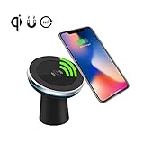 Spedal Wireless Car Charger 2-in-1 Magnetic Vehicle Mount Phone Holder Air Vent or Dashboard for iPhone X/iPhone 8 Plus/iPhone 8/Samsung Galaxy Note 8/S8/S8 Plus and All Qi-Enabled Devices