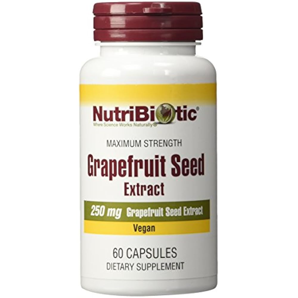 Nutribiotic Gse Grapefruit Seed Extract 250 mg Supplement Capsules 60 ...