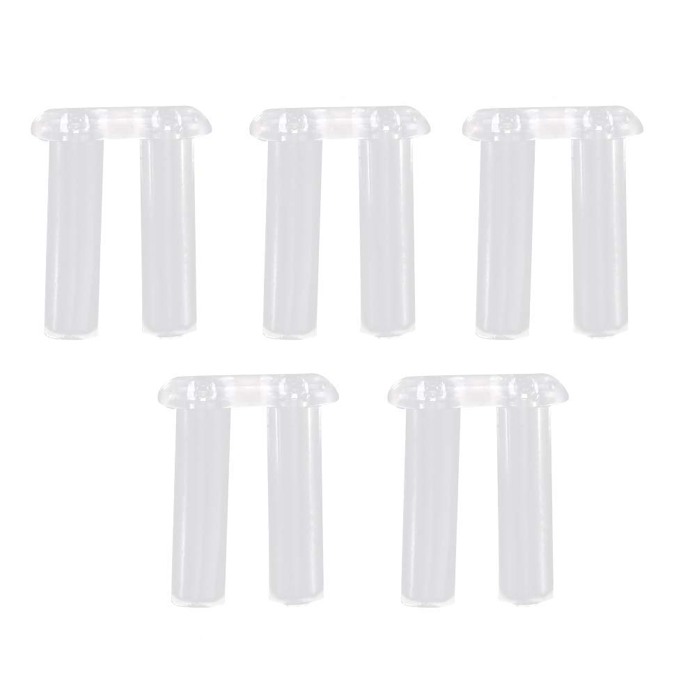 Zwindy 200 pcs Clear Plastic Eyeglasses Plug,5 Types Eyeglass Repair Fixing Tool for Rimless Glasses Fixing Accessories Tools(1.4/1.5/1.6/1.8/2.0mm).