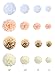 Vidal Crafts 20 Pcs Tissue Paper Pom Poms Kit, 14