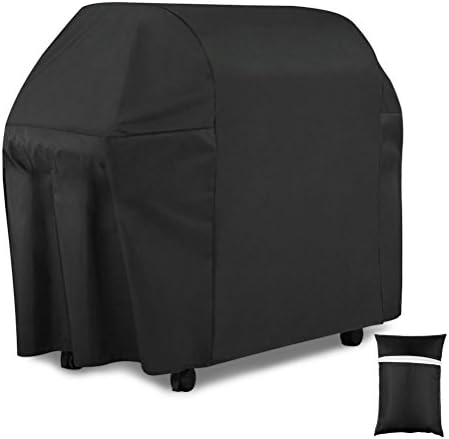 UNIQEE BBQ Outdoor Grill Cover Waterproof Dustproof UV Protection Gas Grill Cover for Weber Holland Jenn Air Brinkmann Char Broil Any Grill Brand with Carry Pouch Black (2XL)