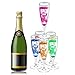 YANX 6 Pack Wine LED Glasses Champagne Flutes LED Glasses Flashing Cups LED Liquid Activated for Bar Night Club Party Drink Halloween Christmas Wedding Party Decoration
