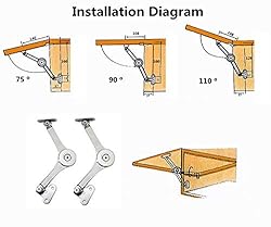 QBOSO Heavy Duty Lid Stay Hinges Folding Lid