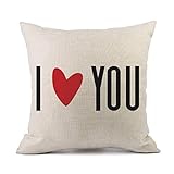 Hmlai Happy Valentine's Day Pillow Cases Linen Sofa Cushion Cover Home Decor Pillow Case,18