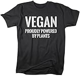 Shirts By Sarah Men's Vegan Shirts Proudly Powered By Plants T-Shirt