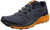 Salomon Sense Ride Trail Running Shoe - Men's Navy Blazer/Bright Marigold/Ombre Blue 9