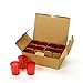 Hosley's Set of 12 Red Glass Votive, Tea Light Holders. Ideal for Parties, Weddings, Spa, Events, Votive Candle Gardens, Everyday Uses O3