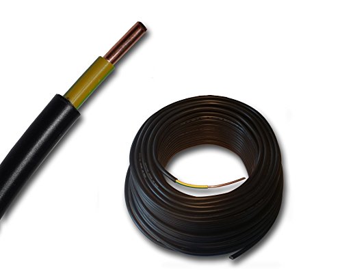 Erdkabel NYY-J 1x16 mm² Meterware/Außenmantel: schwarz/Innenmantel: grün/gelb/Erdungskabel Blitzschutz - in einer Länge…