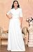 KOH KOH Womens Half Sleeve Elegant Evening Long Maxi Dress with Belt