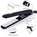 Huachi Steam Hair Straightener Flat Iron Ceramic Tourmaline Plates, Salon Hair Iron Dual Voltage Travel 2 in 1 Straightening Iron with Adjustable Temperature, 1- inch, Black