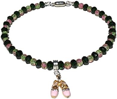 Gold Plated Princess Shoes Magnetic Clasp Bead Necklace for Girls 4-8 years