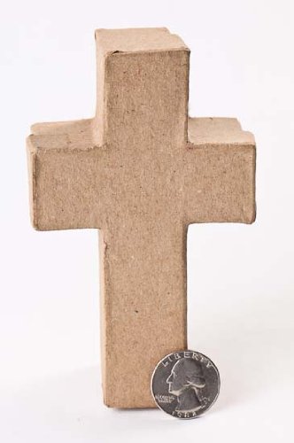 12 Piece Package of 100% Biodegradable and Eco-friendly Paper Mache Cross Boxes for Vbs, Kids Crafting and Group Projects