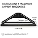 HumanCentric Vertical Laptop Stand for Desks (Black) | Adjustable Holder to Dock Apple MacBook, MacBook Pro, and Other Laptops to Organize Work & Home Officethumb 3