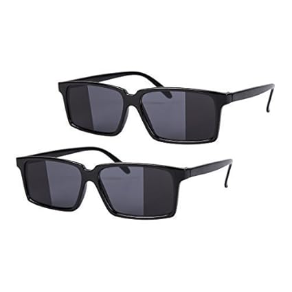 2 x schwarz Spiegel Rückansicht SPY Brille