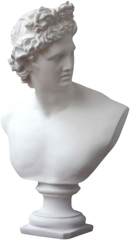 WEDSGTV Plaster Portrait Sculptures Ornament Accessory For Home Decorations Nordic Creative Bust Statues Arrangement Artwork Office Living Room Study Figurine,White