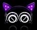 SoundBeast Cat Ear Headphones with Glowing Lights (Purple)