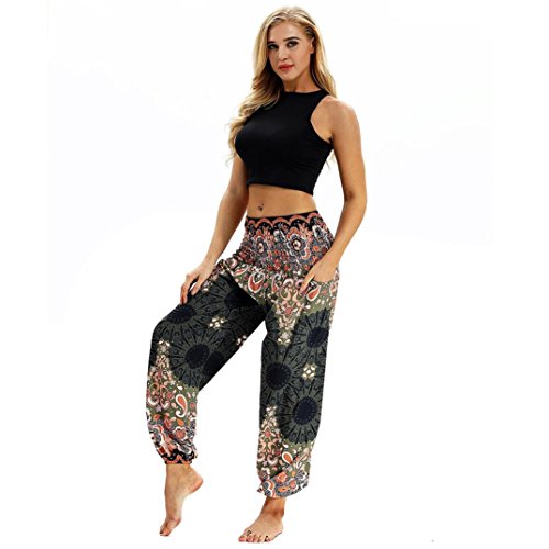 1 Anxinke+Casual+Floral+Printed+Elastic