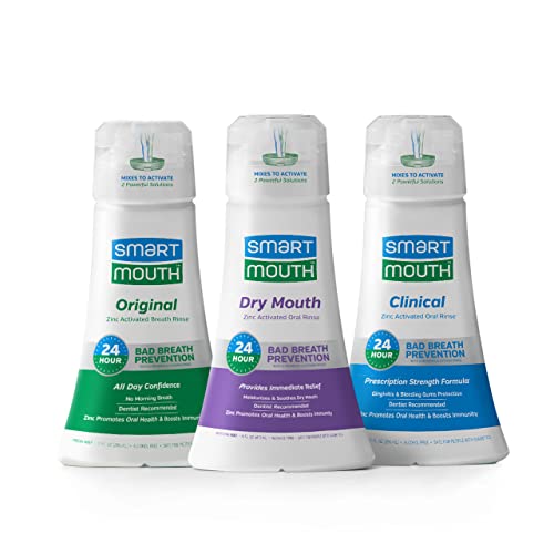 SmartMouth Activated Dry Mouth, Clinical DDS & Original Mouthwash, Mint